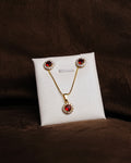 Set Topo Rojo con Blanco