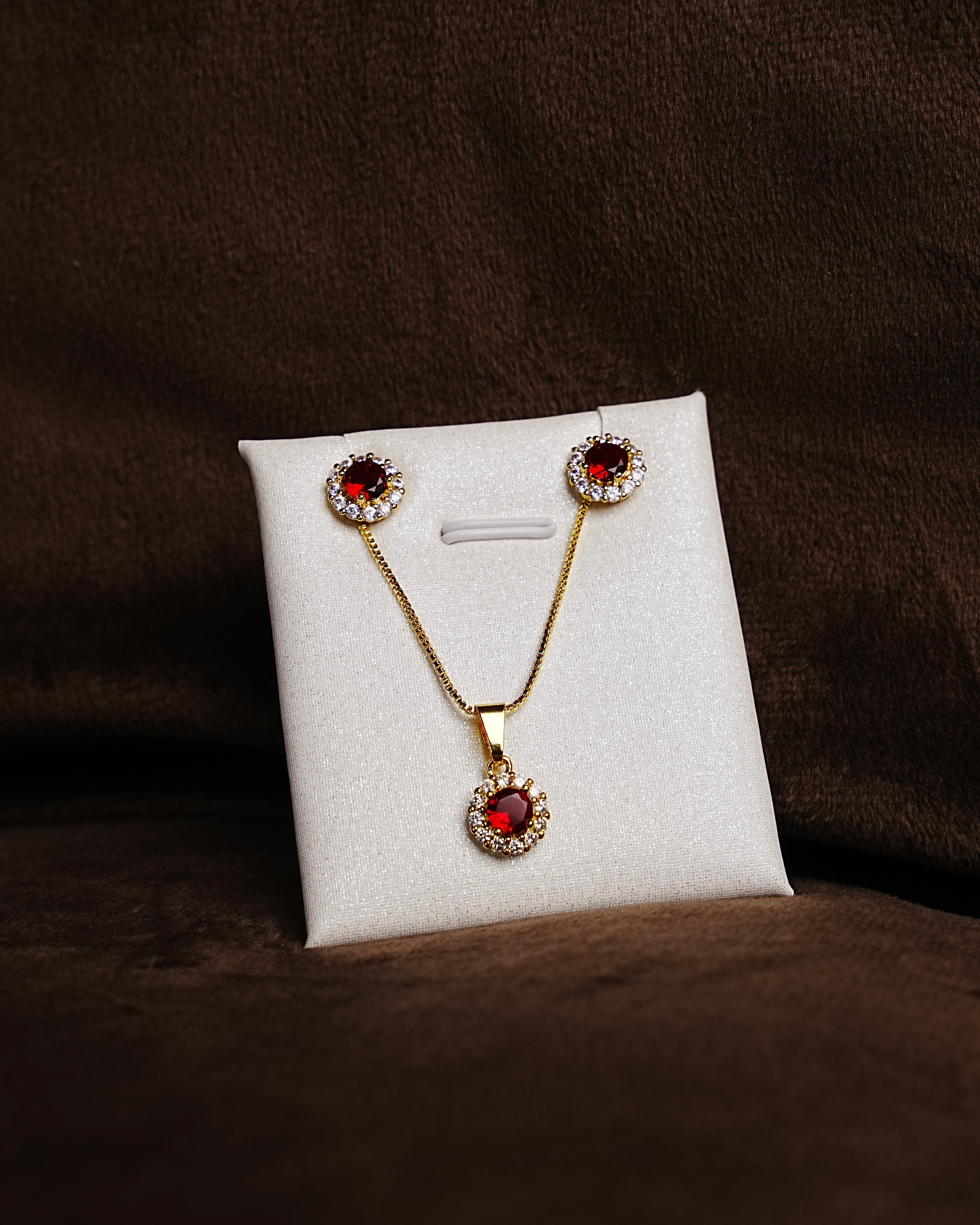 Set Topo Rojo con Blanco